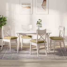 vidaXL Almofadas de Assento 4 pcs Cinza Verde 40 x 40 x 6 cm