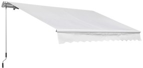 Toldo Manual 3,5x2,5 m de Alumínio Toldo de Varanda Pátio com Manivela