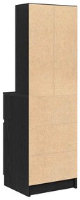 Mesa de cabeceira 39x35x125 cm derivados de madeira preto