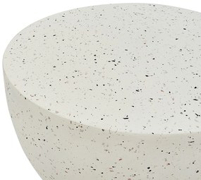 Mesa de apoio branca com efeito terrazzo CAORIA Beliani