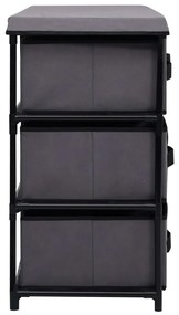 Armário de arrumação com 6 gavetas 55x29x55 cm aço cinzento