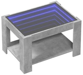 Mesa de centro c/ LEDs 73x53x45 cm derivados de madeira
