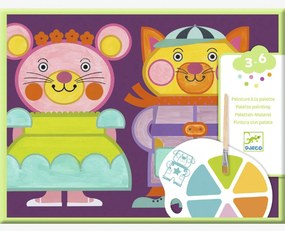 Pintura com paleta Djeco violeta