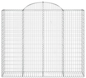 Cestos gabião arqueados 9pcs 200x50x160/180cm ferro galvanizado