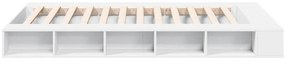 Estrutura de cama 120x200 cm derivados de madeira branco