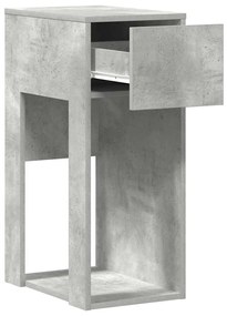 Suporte torre computador com gaveta 30x44x74cm cinzento cimento