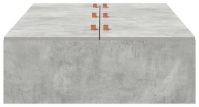 Cama Box com Arrumação Cinza Concreto 75x190 cm em Madeira Engenharia