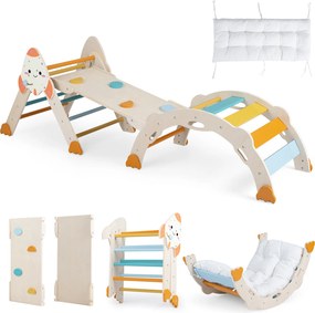 Conjunto de Escalada Infantil 8 em 1, 69 x 53 x 60 cm, Dobrável, Multicolor
