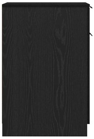 Armário de Mesa vidaXL em Carvalho Preto - 33x50x75 cm - Feito de Made