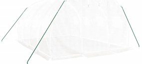 Estufa com estrutura de aço 12 m² 4x3x2 m branco