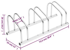 Suporte para 3 bicicletas aço galvanizado