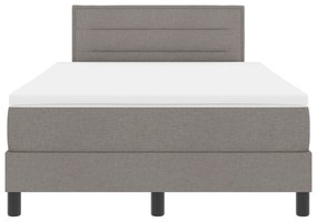 Cama Box Spring com Colchão Taupe 120x200 cm Tecido