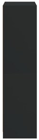 Armário alto c/ portas 68x37x142 cm derivados de madeira preto