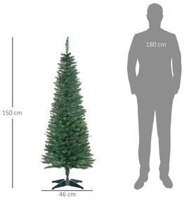 Árvore de Natal Artificial 150cm Ignífugo com 294 Pontas de Ramo PVC e