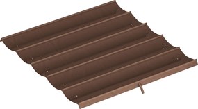Outsunny Cobertura Pérgola 2,5x2,55cm Teto Substituição Retrátil 10 Orifícios Drenagem Resistente à Água Café | Aosom Portugal