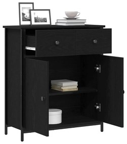 Buffet Preto em Madeira de Carvalho 70x30x80 cm em Madeira Engenharia