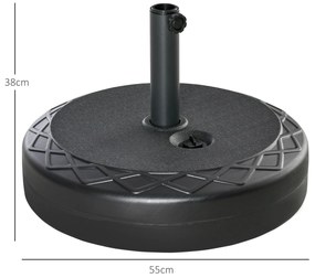 Base para Chapéu de Sol Recarregável com Água 30kg Base Chapéu de Sol