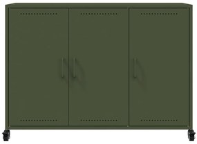 Aparador 100,5x39x72 cm aço verde-azeitona