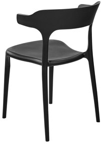 Conjunto de 4 cadeiras de jantar pretas GUBBIO Beliani