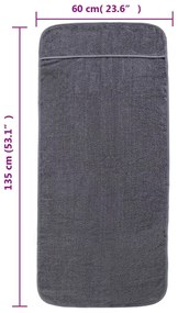 Toalhas de praia 4 pcs 60x135 cm tecido 400 GSM antracite