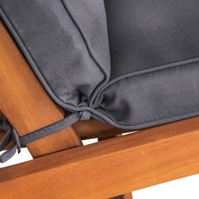 Conjunto de 2 almofadas para cadeira Vanamo 118x45x7cm cinza