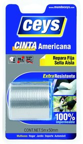 Fita Americana Ceys Prateado (5 M X 50 mm)