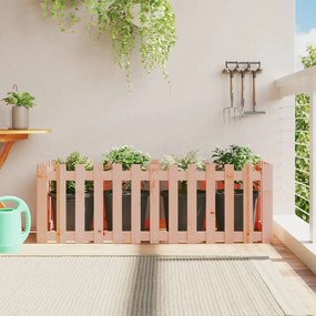 Canteiro elevado c/ design de cerca 150x50x50cm madeira douglas