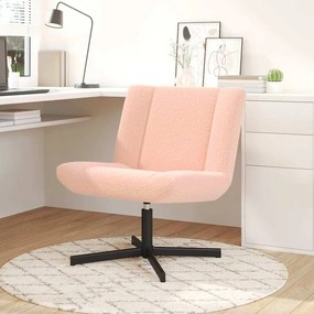 vidaXL Cadeira giratória Rosa 63 x 75 x 76 cm tecido