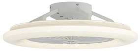 LED Ventilador de teto branco 50 cm com efeito de estrela e comando remoto - Climo Moderno