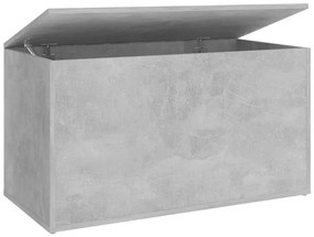 Arca de arrumação 84x42x46 cm madeira processada cinza cimento