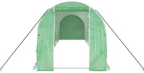 Estufa com estrutura de aço 16 m² 8x2x2 m verde