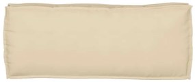 Almofada de Palete para Banco Bege 100x40x8 cm, Tecido Oxford