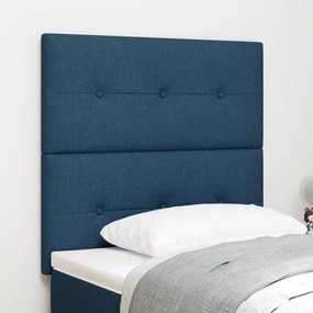 Cabeceira vidaXL Botões Estofada Azul 100 cm Tecido