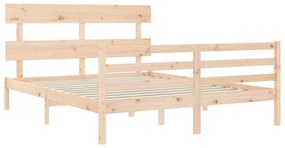 Estrutura de cama King Size com cabeceira madeira maciça