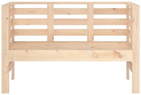 Banco de jardim 111,5x53x71 cm madeira de pinho maciça