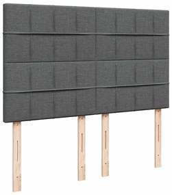 Estrutura cama otomana colchão 140x200cm tecido cinzento escuro