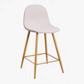 Pacote Com 4 Bancos Altos Glamm Madeira Natural & Beige Creme & ↑65 Cm - Sklum