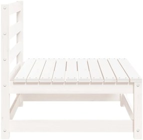 Sofás de centro jardim 2 pcs madeira de pinho maciço branco