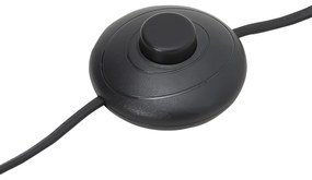 HOMCOM Candeeiro de Pé em Forma de Arco com Ecrã Suspenso de Tecido Suporte para Lâmpada E27 Máx. 40W e Interruptor de Pé Candeeiro de Pé Moderno para Sala de Estar Dormitório 143x40x182cm Preto