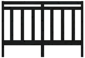 Cabeceira de cama 166x4x100 cm pinho maciço preto