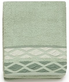 2 CORES - 6 toalhas de banho 100% algodão com 500 gr./m2: Verde