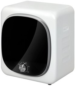 HOMCOM Máquina de Secar Roupa 4 kg 800W com Função Anti-Vincos Esterilização 5 Programas Carga Frontal 48x40x56 cm Branco | Aosom Portugal