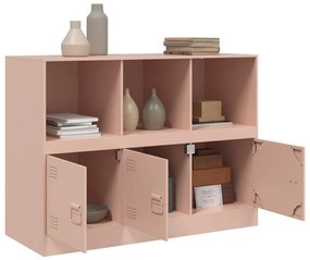 Aparador 99x39x73 cm aço rosa