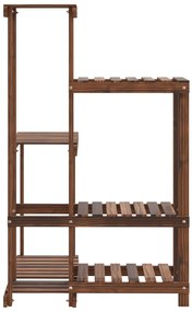 Suporte de plantas 62,5x61,5x101,5 cm madeira de abeto maciça