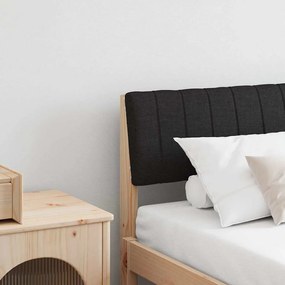vidaXL Cabeceira estofada Preto 180 cm Madeira de Pinheiro Sólida