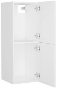 Conjunto de móveis de casa de banho derivados de madeira branco