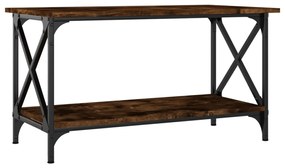 Mesa de centro 80x45x45 cm deriv. madeira/ferro carvalho fumado