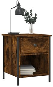 Mesa de cabeceira 40x42x50 cm derivados madeira carvalho fumado