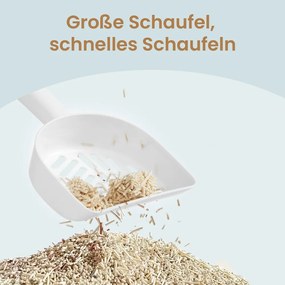 Caixa de areia para gatos com paredes laterais altas 50,5 x 37,5 x 19,5 cm, XL Bege