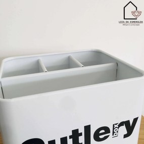 Porta-Utensílios | Metal Branco